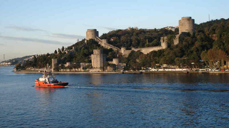 back through the Bosphorus