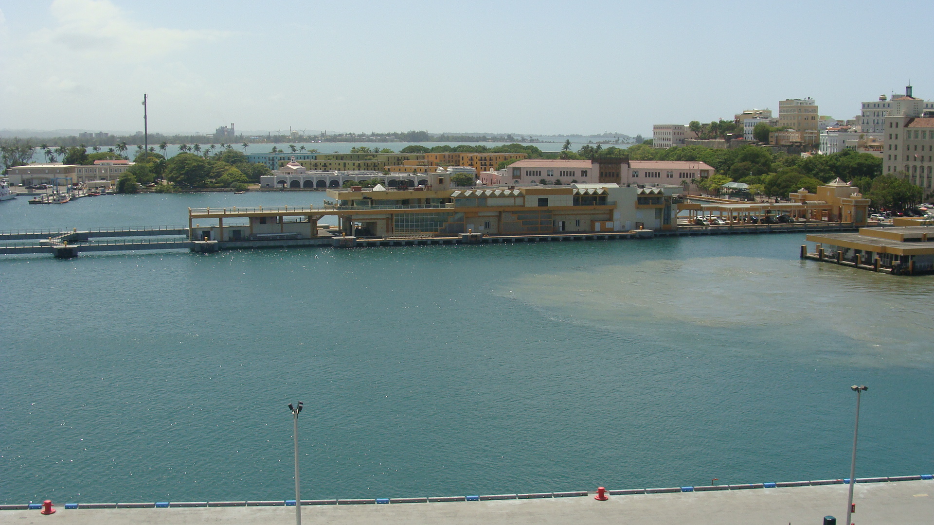 Backing out into the harbor