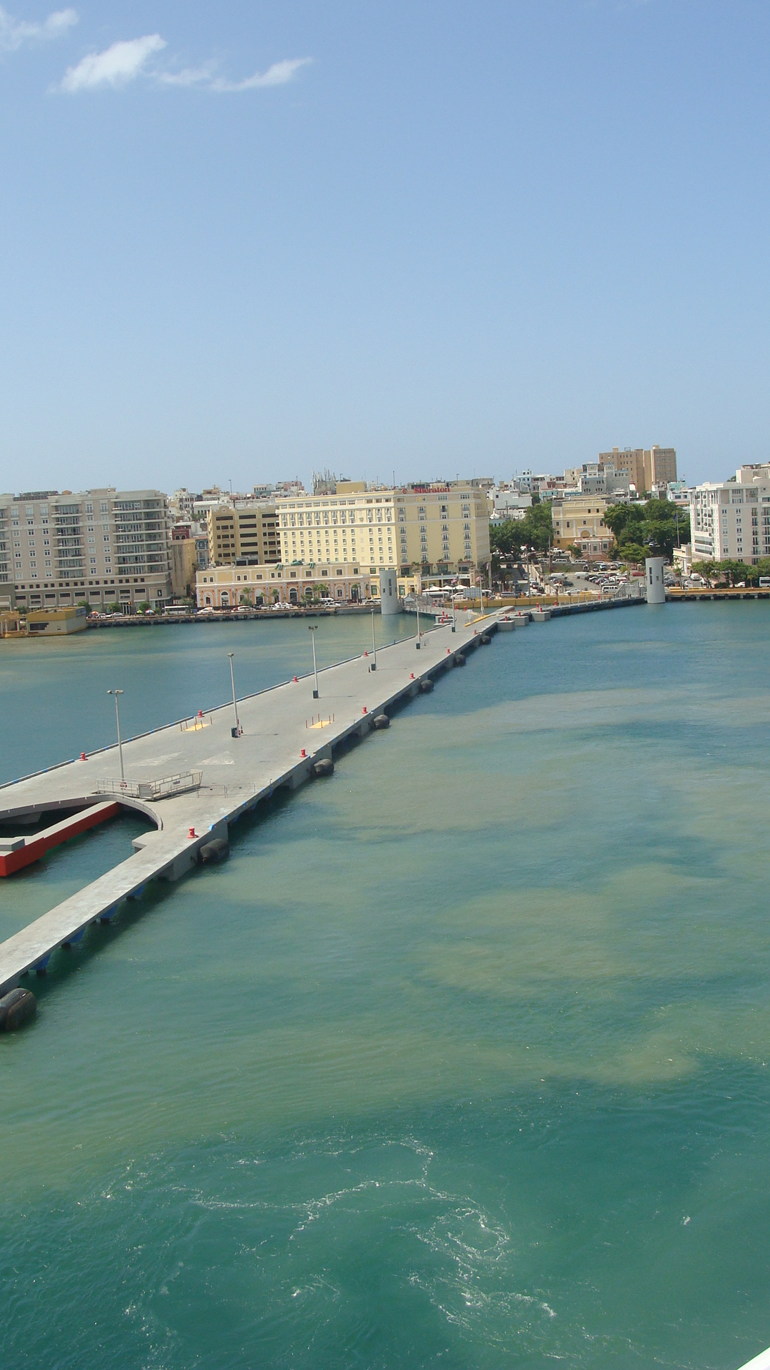 Backing out into the harbor