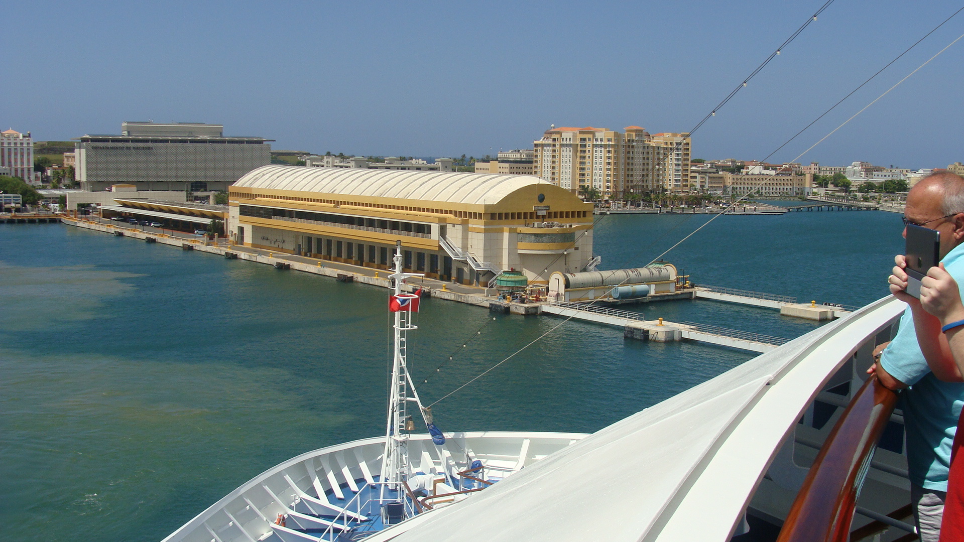 Backing out into the harbor