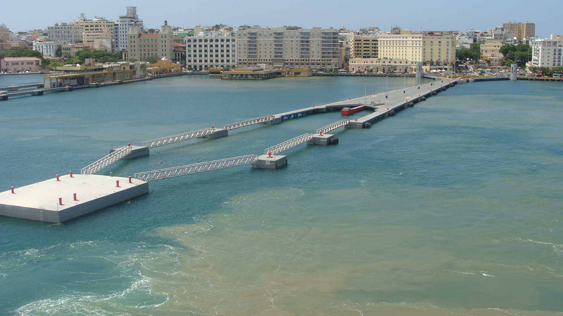 Backing out into the harbor