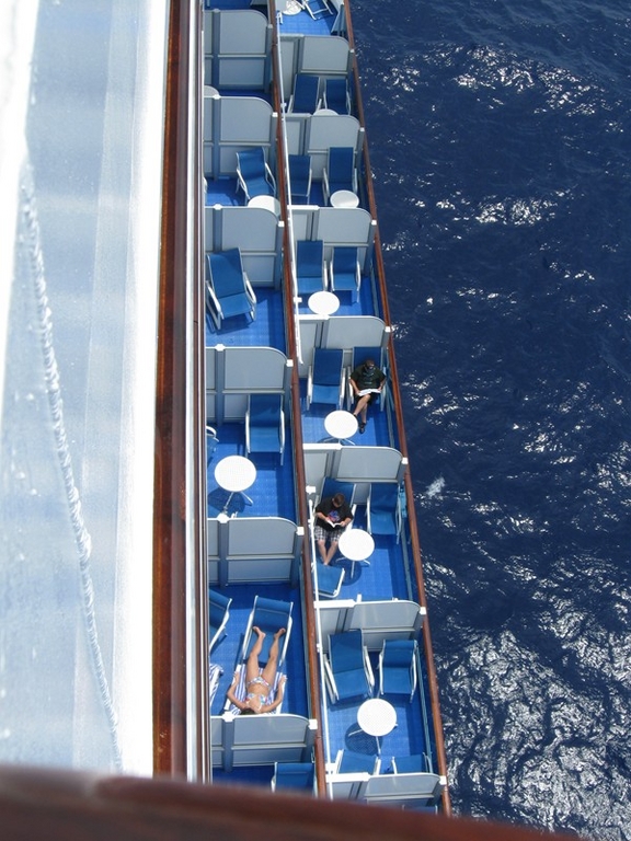 Balconies - Caribe deck above, Dolphin deck below