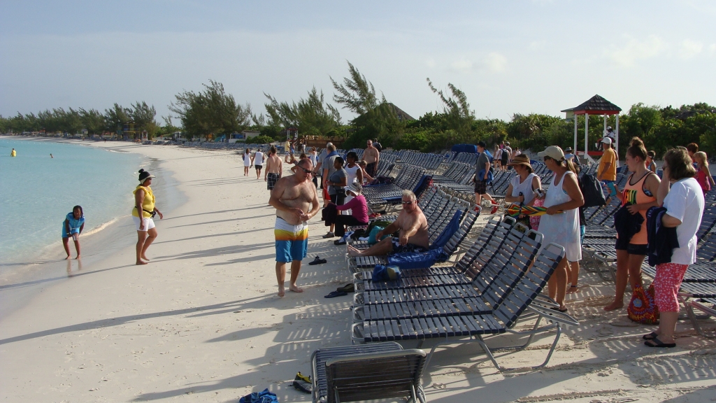 Beach in front of watersports hut