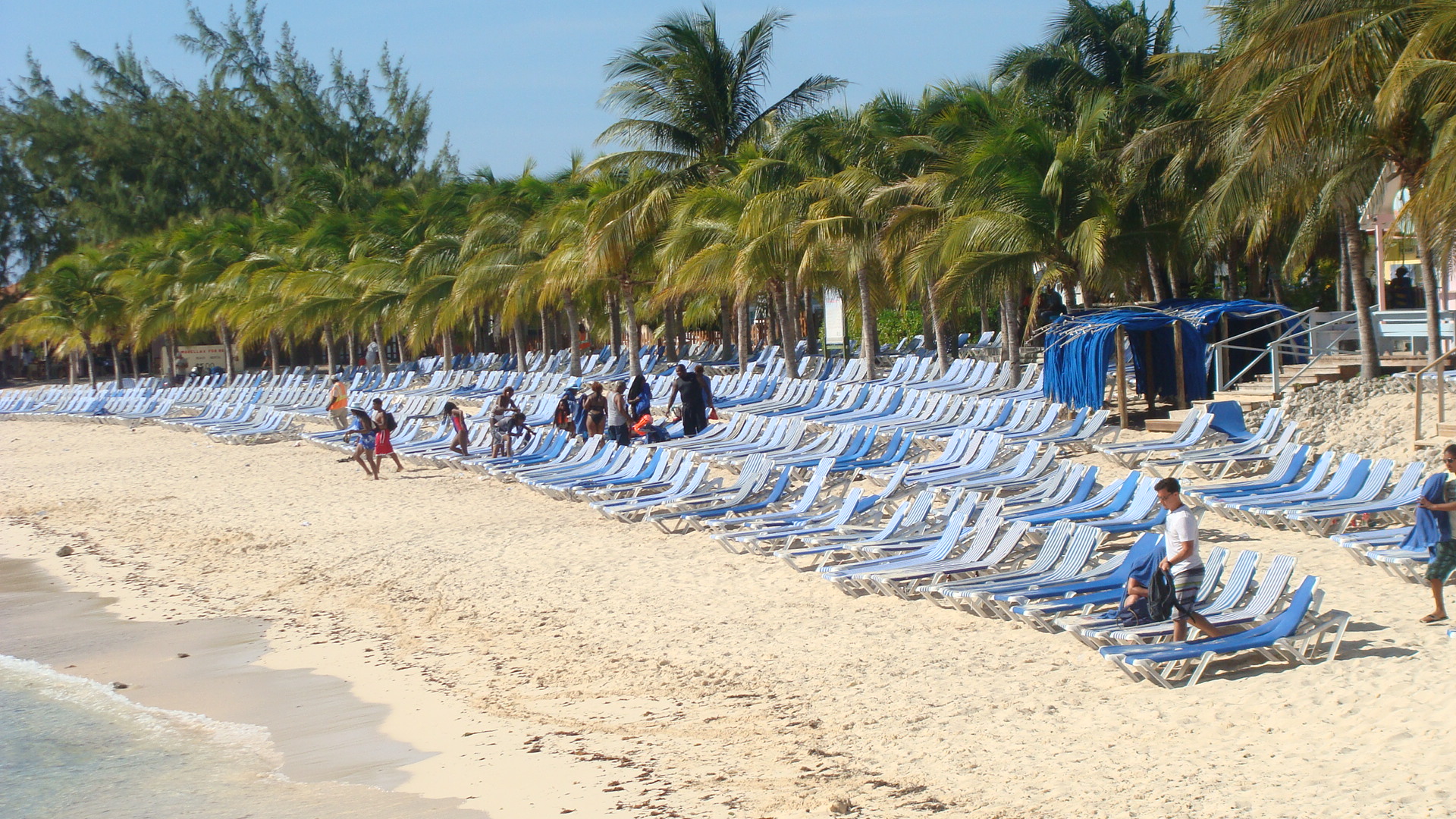 Beach is almost empty