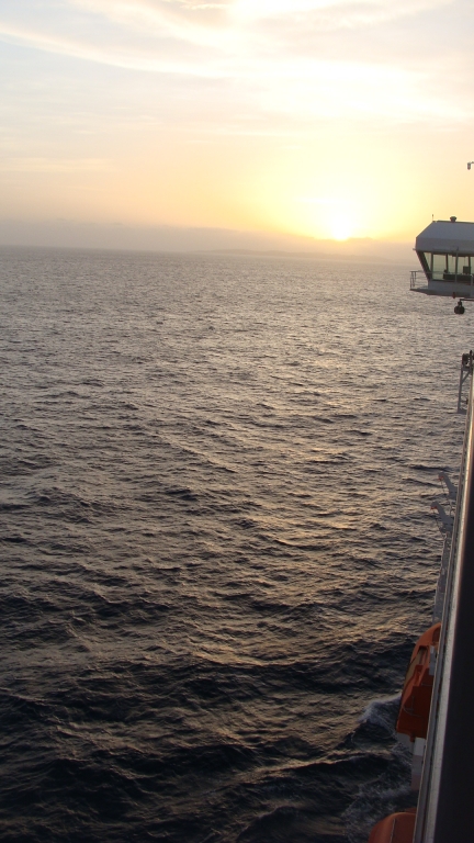 Beautiful sunrise and smooth seas