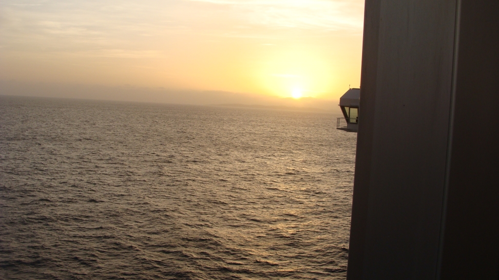 Beautiful sunrise and smooth seas