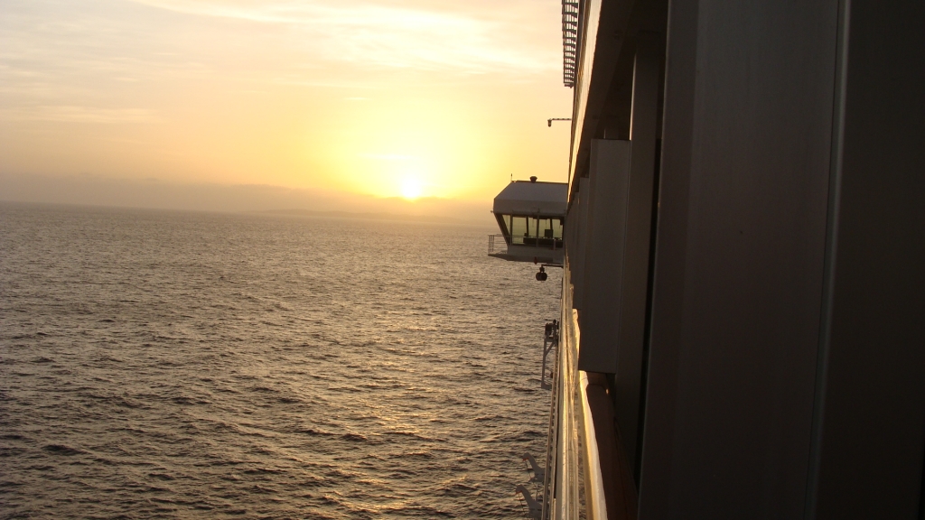 Beautiful sunrise and smooth seas