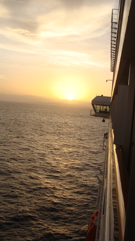 Beautiful sunrise and smooth seas