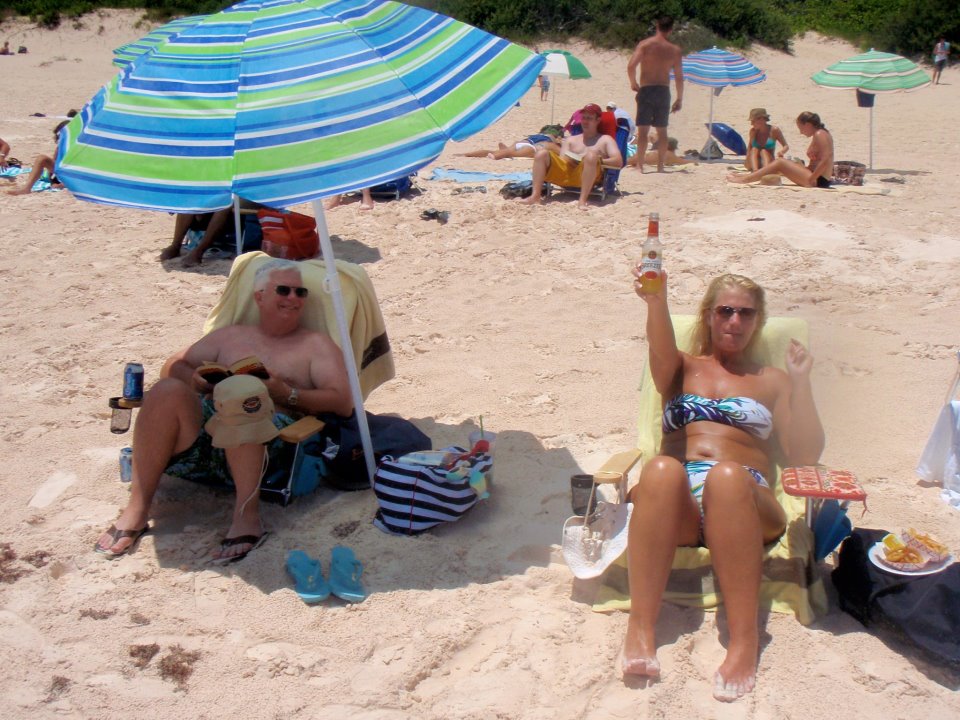 Bethy Toasts the Pink Sands