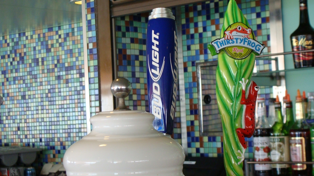 Bud Light & Thirsty Frog Red on tap