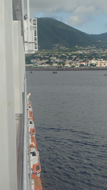 Captain backing into berth