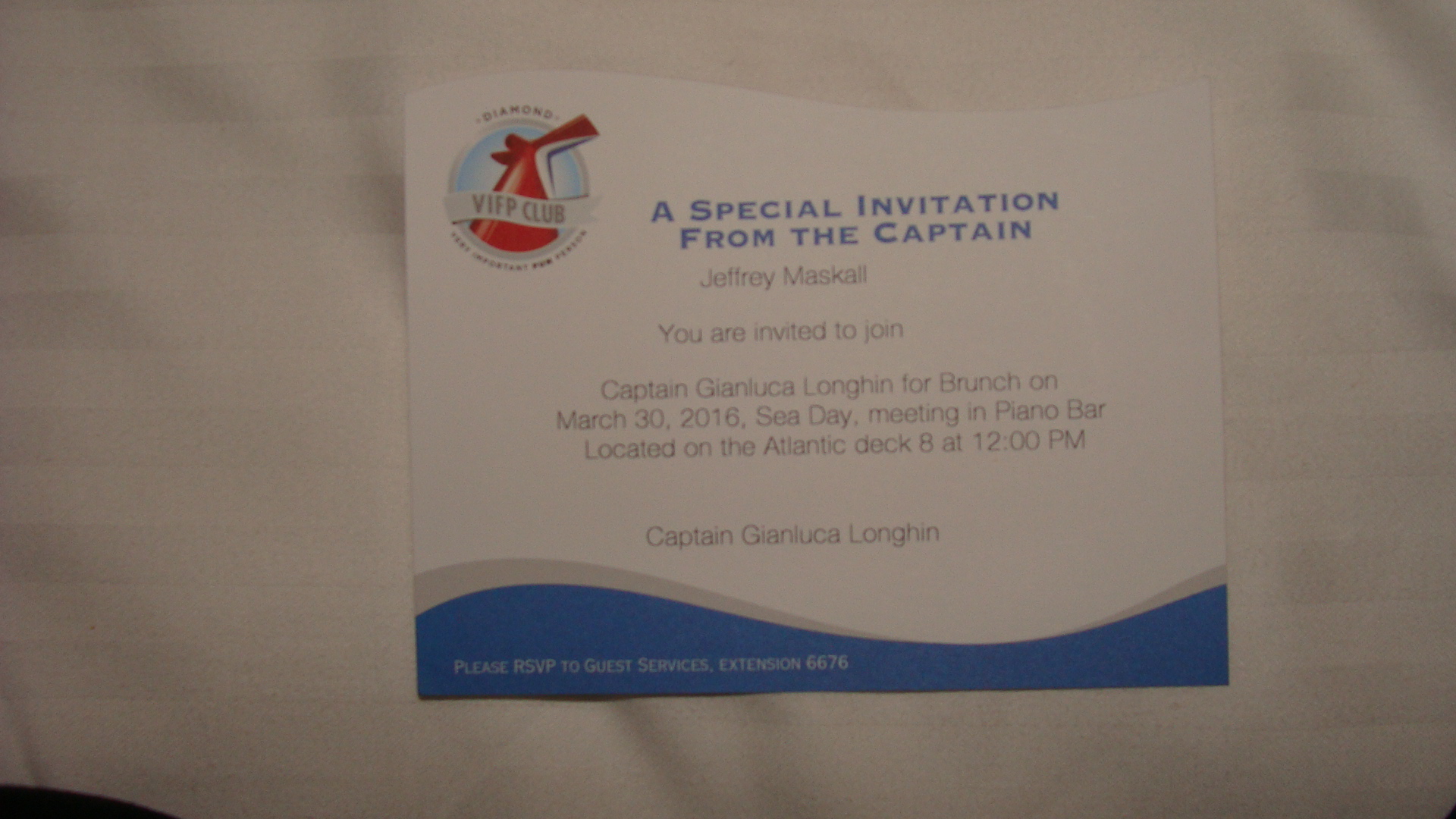 Captain's invitation