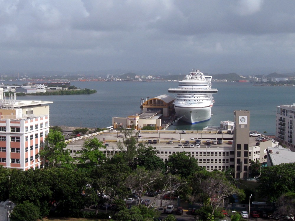 Caribbean Princess docked in Old San Juan