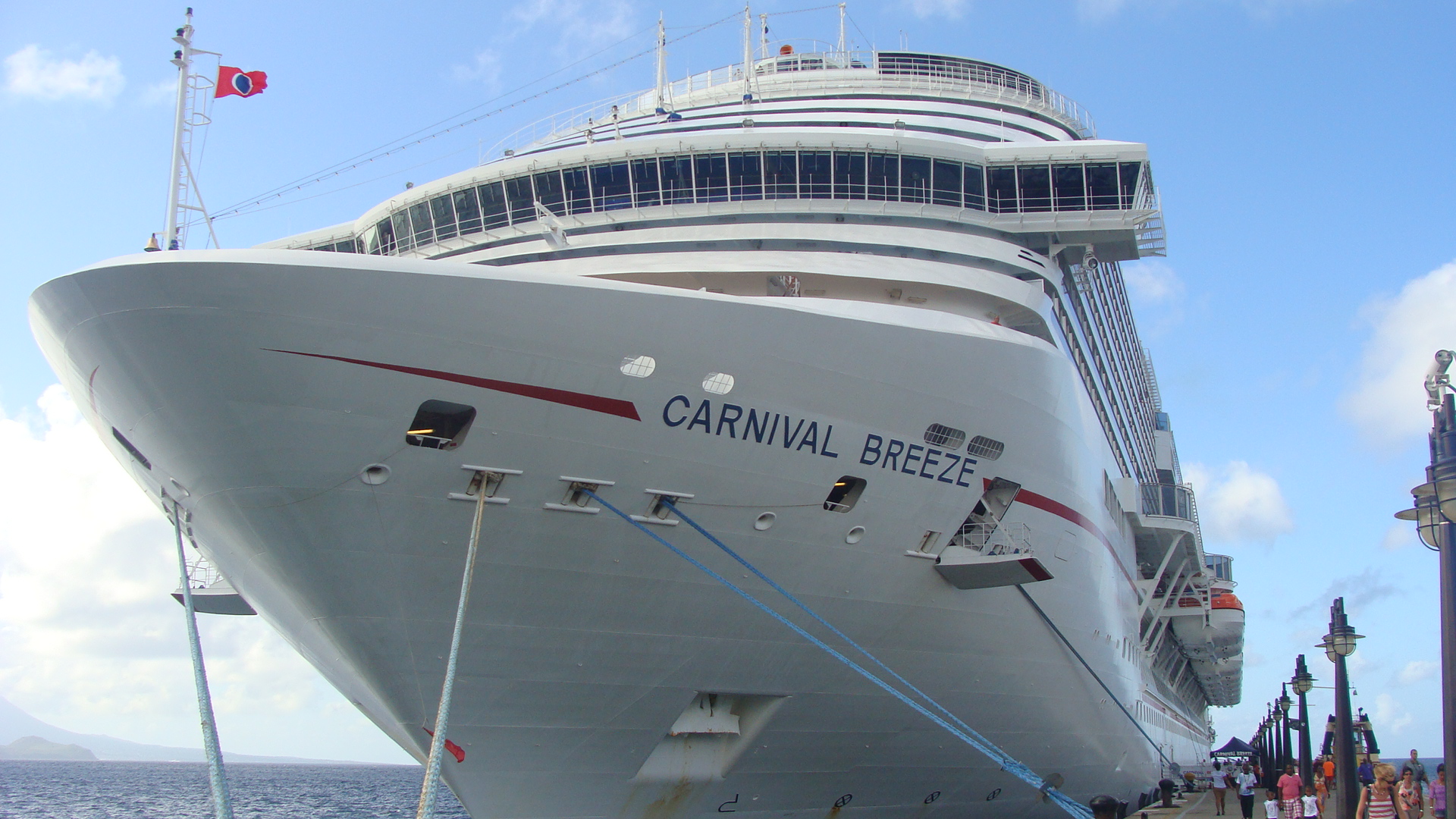 Carnival Breeze docked in Basseterre, St. Kitts