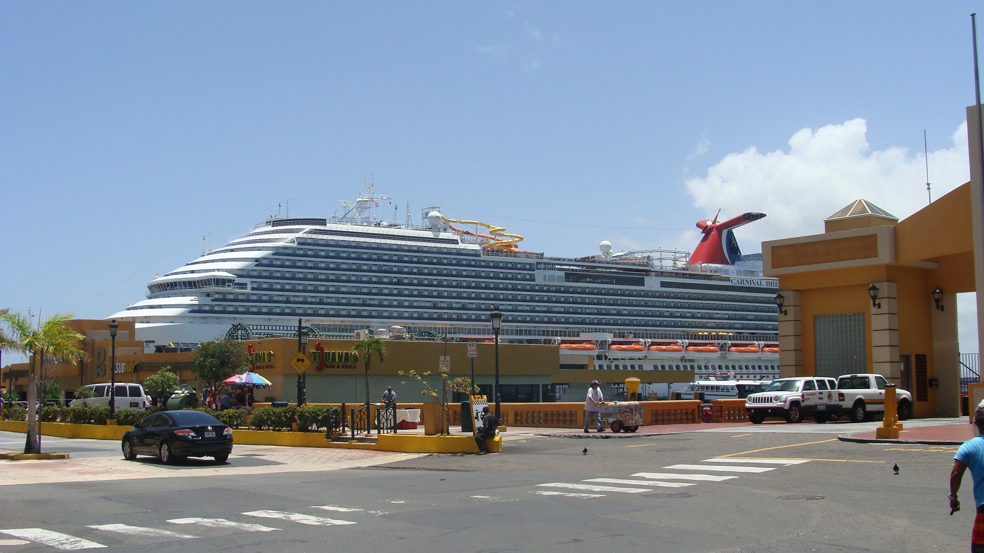 Carnival Breeze docked in San Juan