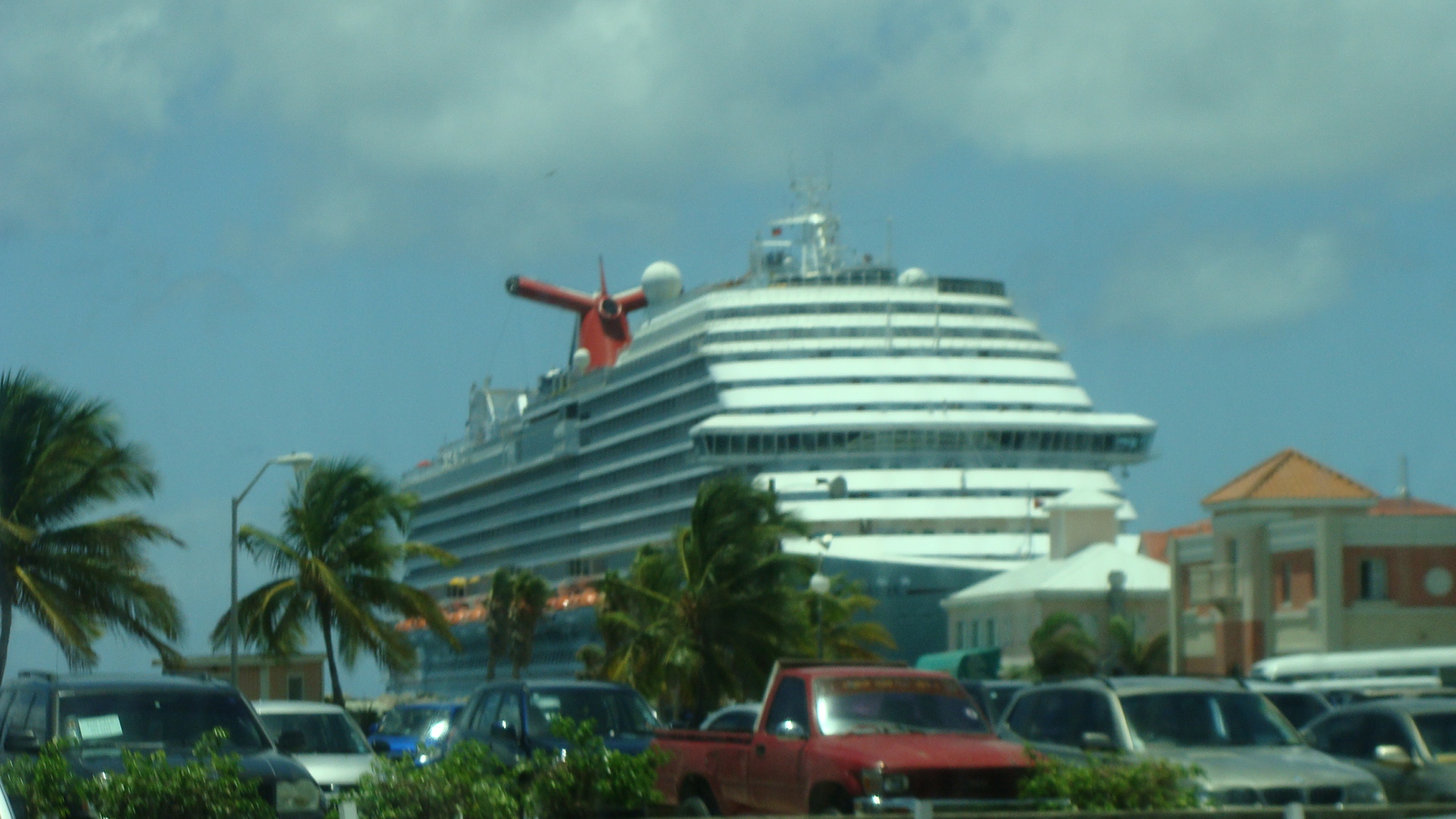 Carnival Breeze docked in St. Kitts