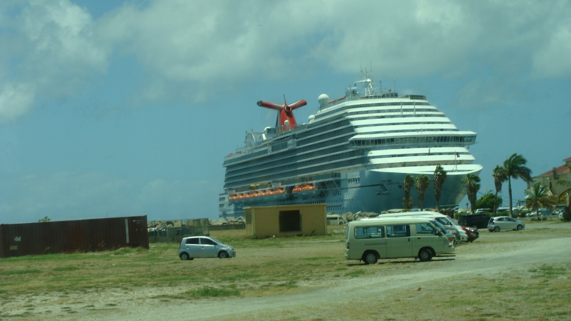 Carnival Breeze docked in St. Kitts