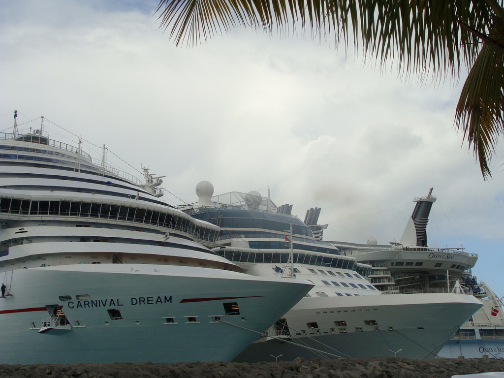 Carnival Dream, Celebrity Solstice, & Oasis of the Seas in St.Maarten