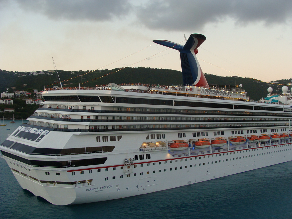 Carnival Freedom leaving St.Thomas