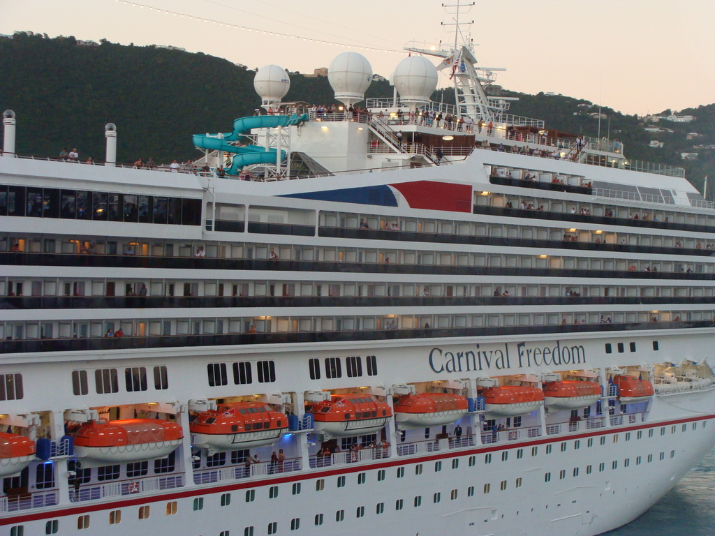 Carnival Freedom leaving St.Thomas