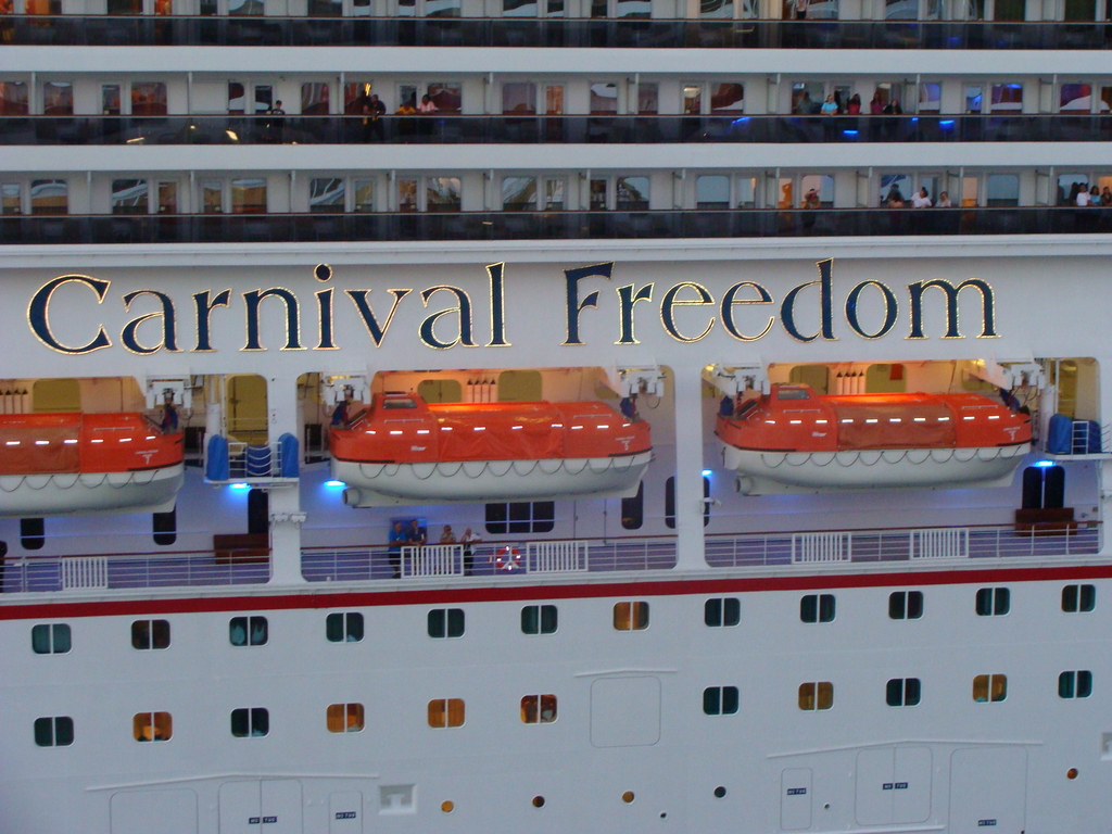 Carnival Freedom leaving St.Thomas