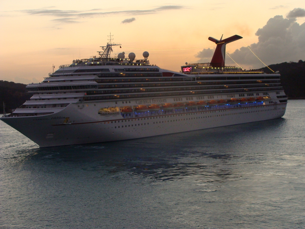 Carnival Freedom leaving St.Thomas