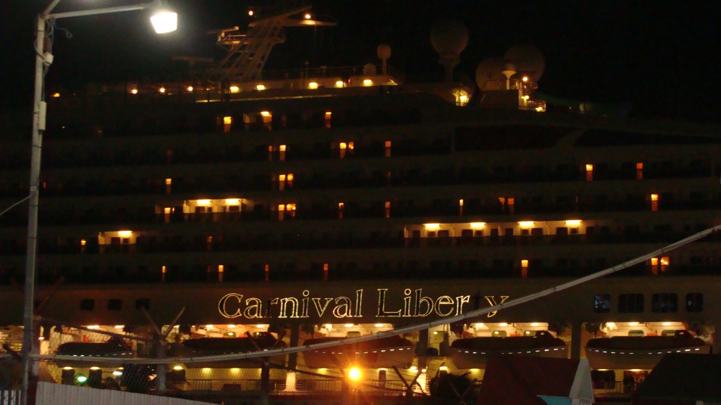 Carnival Liberty at night