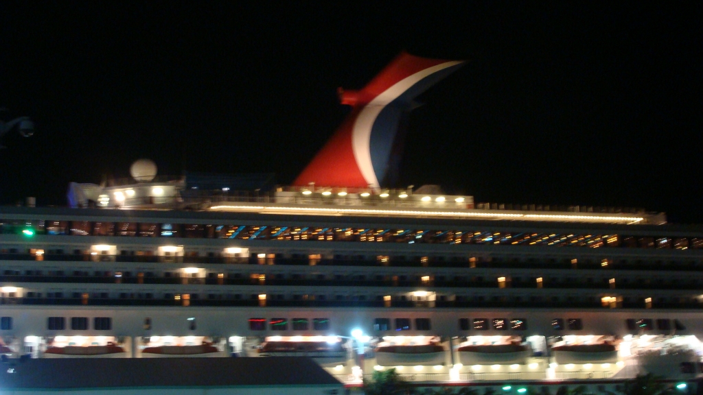 Carnival Liberty at night