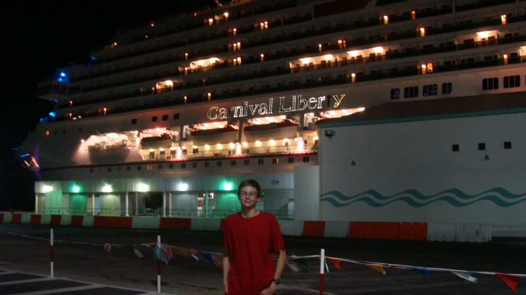 Carnival Liberty at night