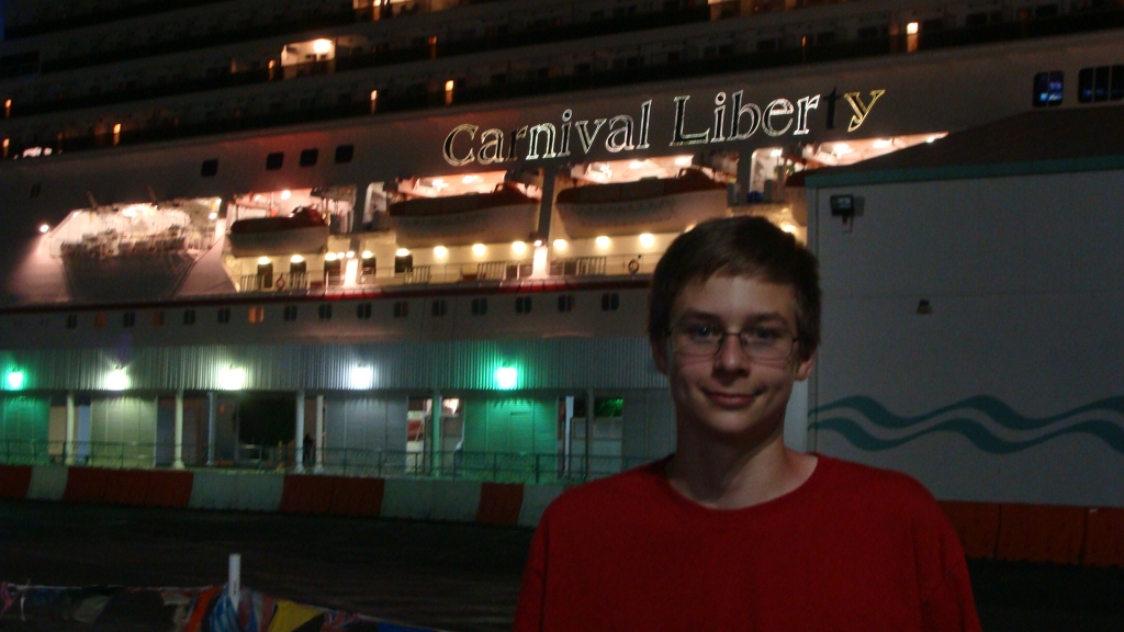 Carnival Liberty at night