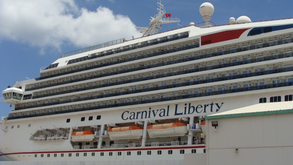 Carnival Liberty docked in Aruba