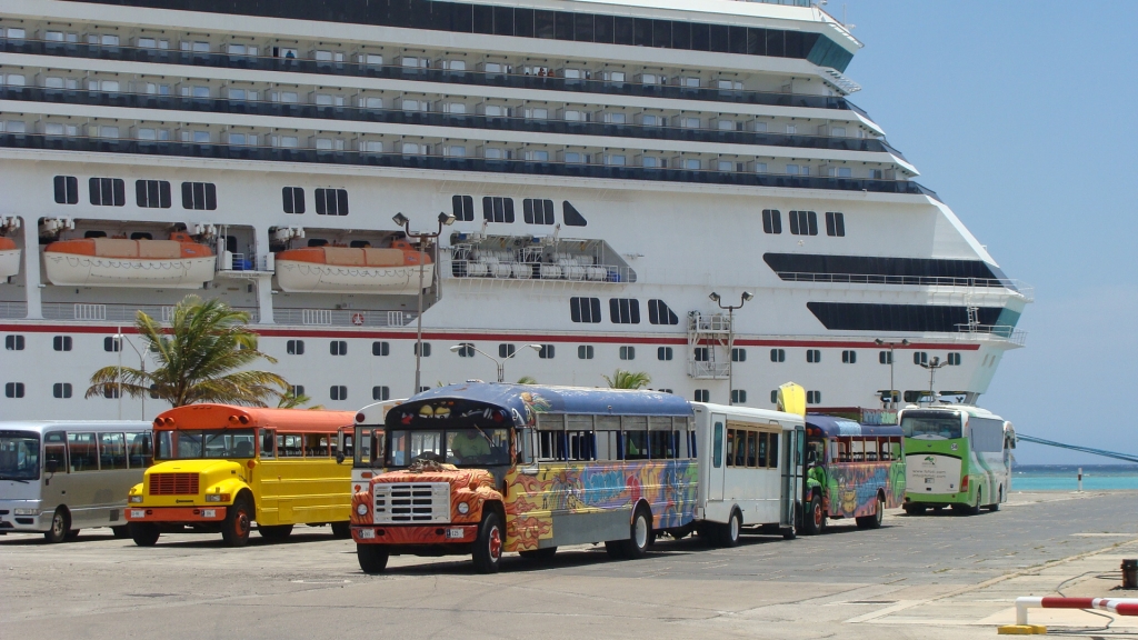 Carnival Liberty docked in Aruba