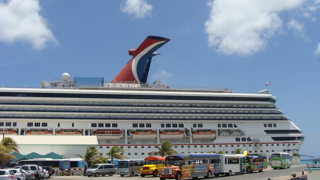 Carnival Liberty docked in Aruba