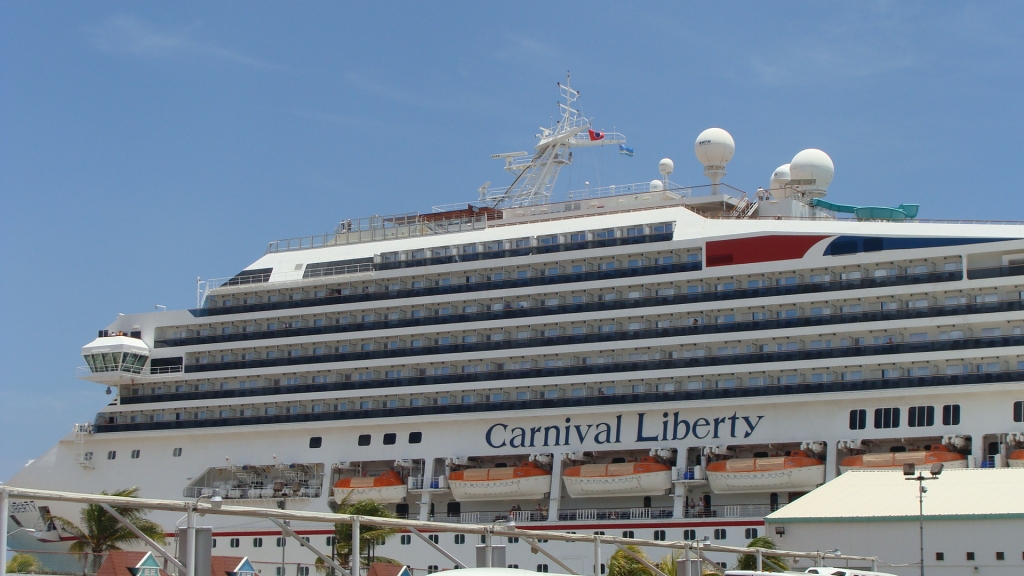 Carnival Liberty docked in Aruba