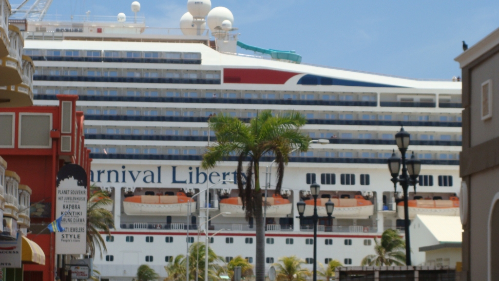 Carnival Liberty docked in Aruba