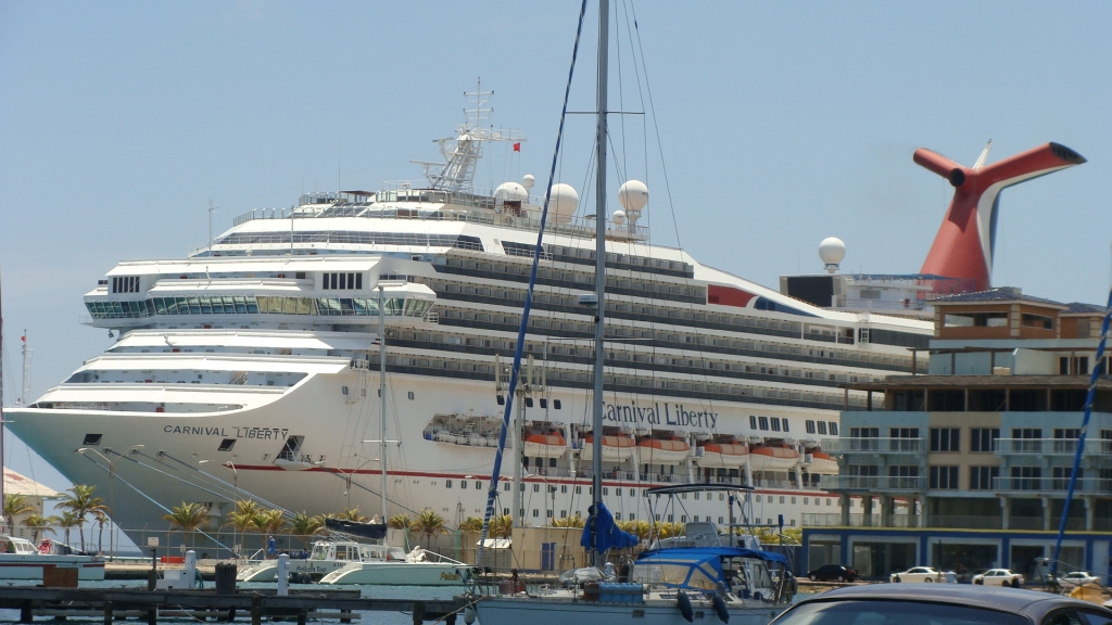 Carnival Liberty docked in Aruba