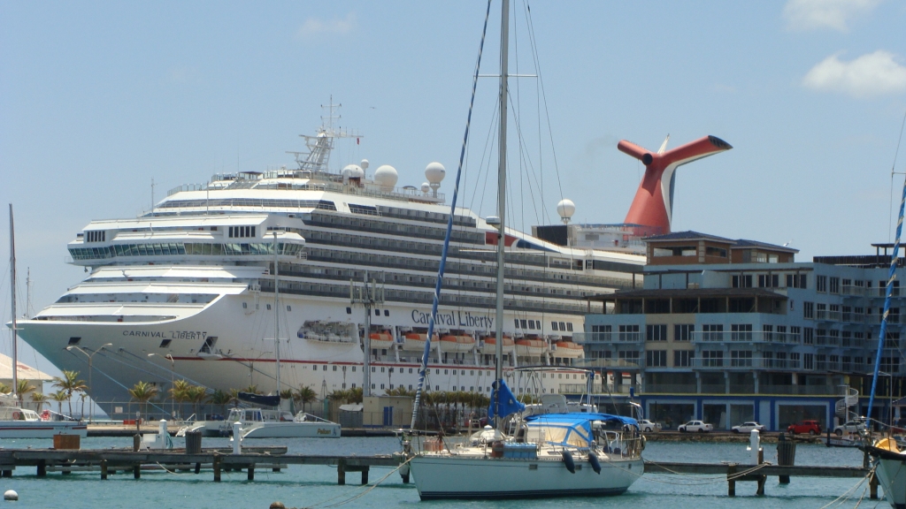 Carnival Liberty docked in Aruba