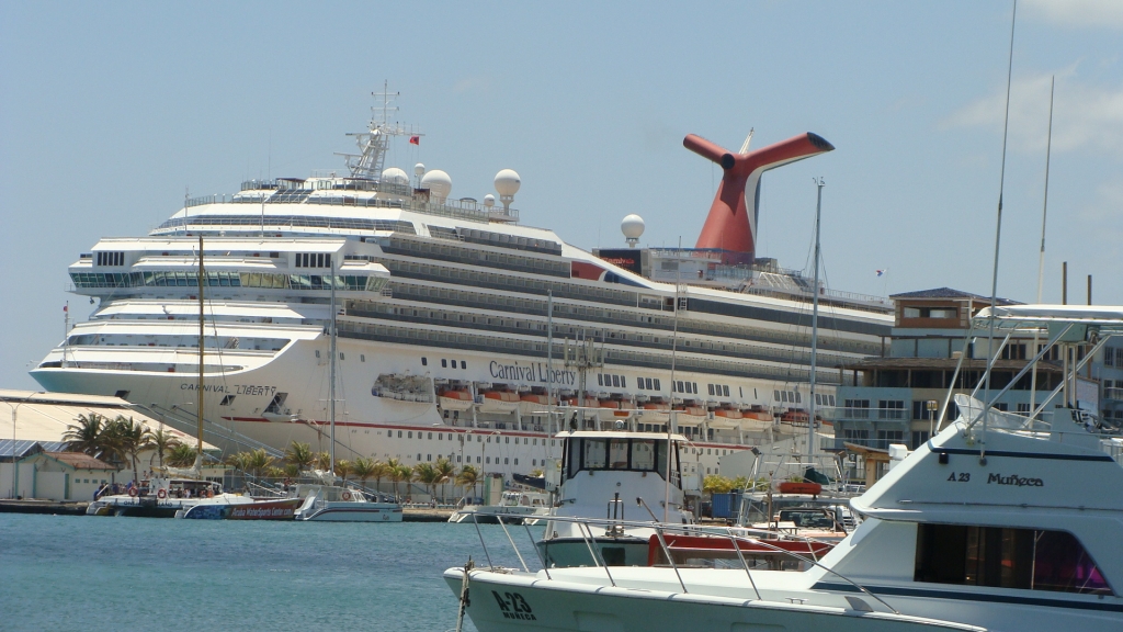 Carnival Liberty docked in Aruba