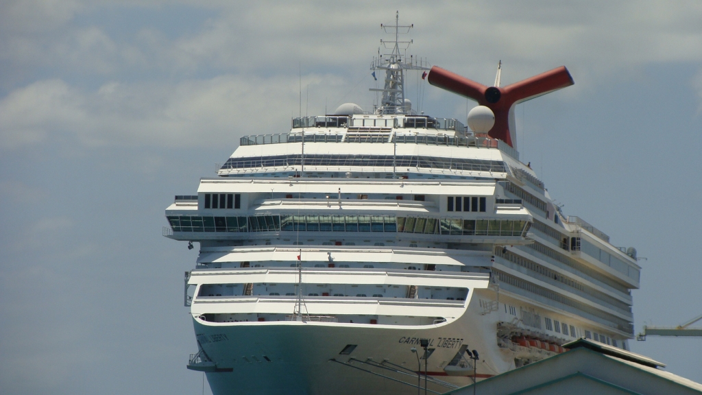 Carnival Liberty docked in Aruba