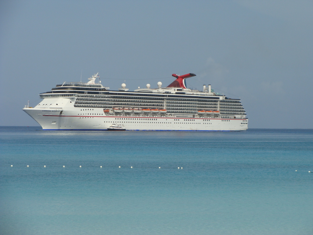 Carnival Miracle anchored offshore