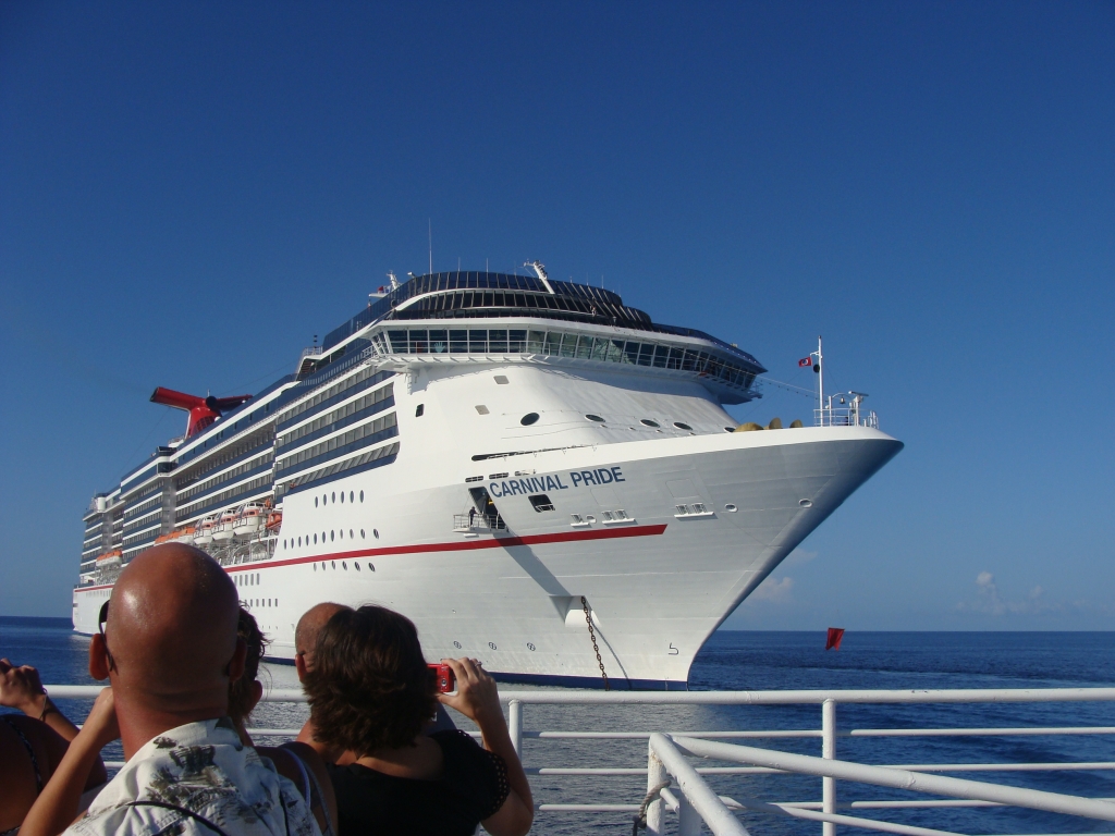 Carnival Pride anchored off HMC