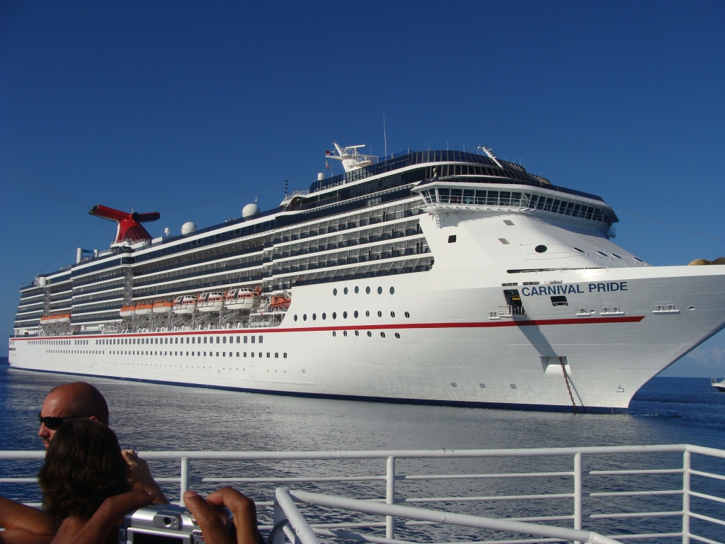 Carnival Pride anchored off HMC