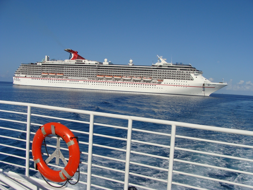 Carnival Pride anchored off HMC