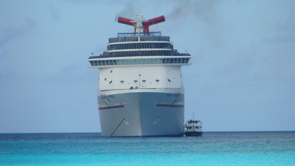 Carnival Pride anchored off of HMC