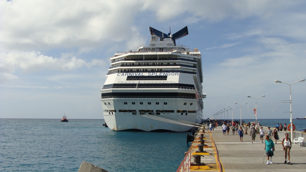 Carnival Splendor docked in St. Maarten