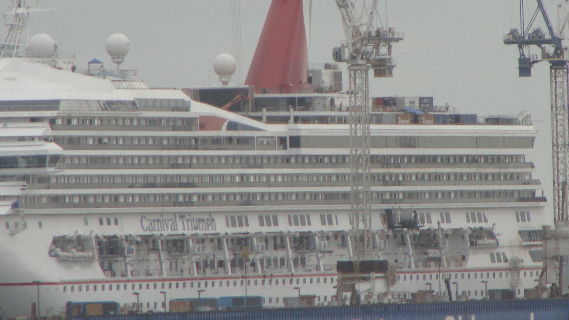 Carnival Triumph in drydock