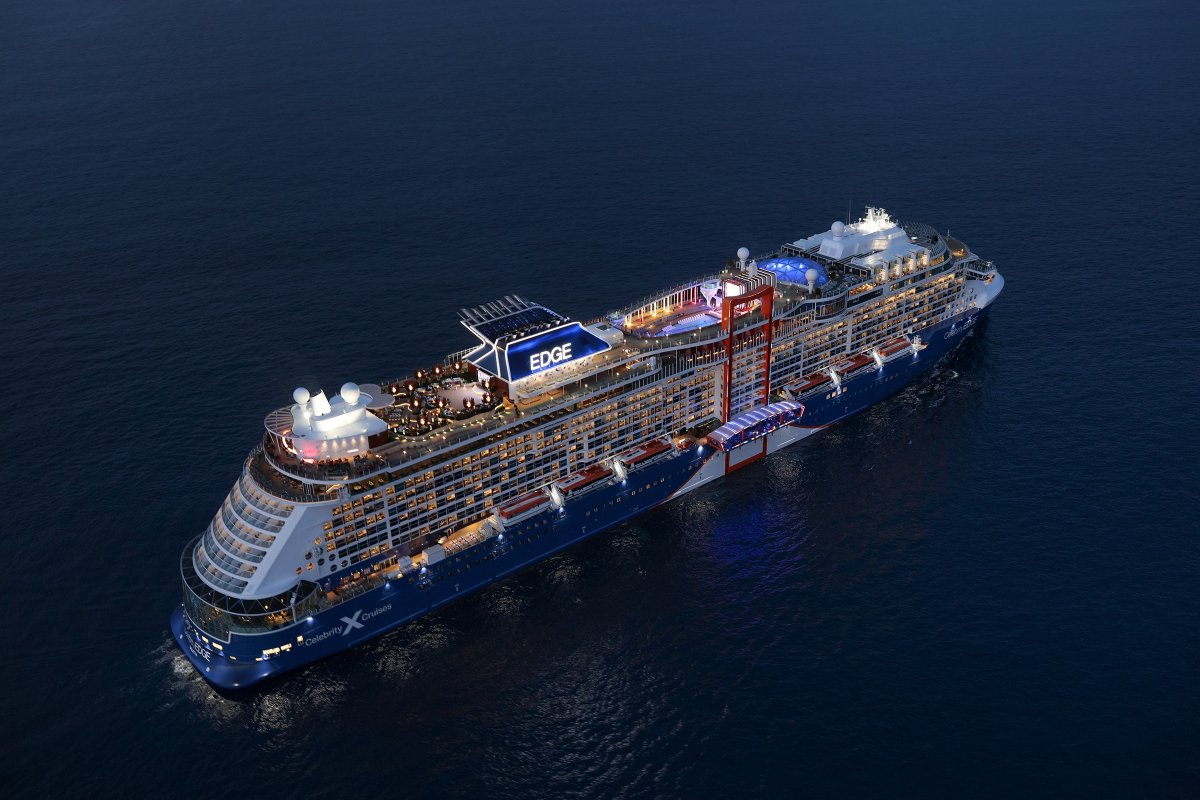 Celebrity Edge Exterior at Night