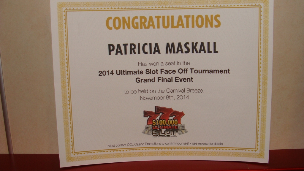 Certificate for the Ultimate Slot Tournament