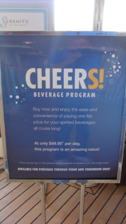 "Cheers" sign