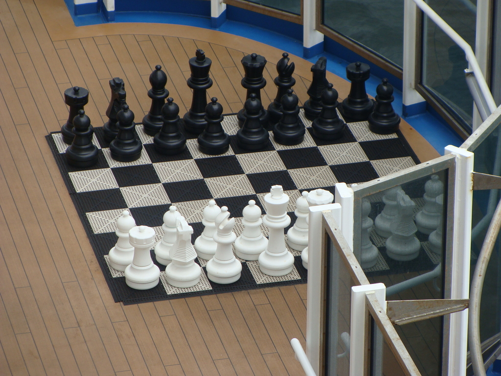 Chess board on the Lanai